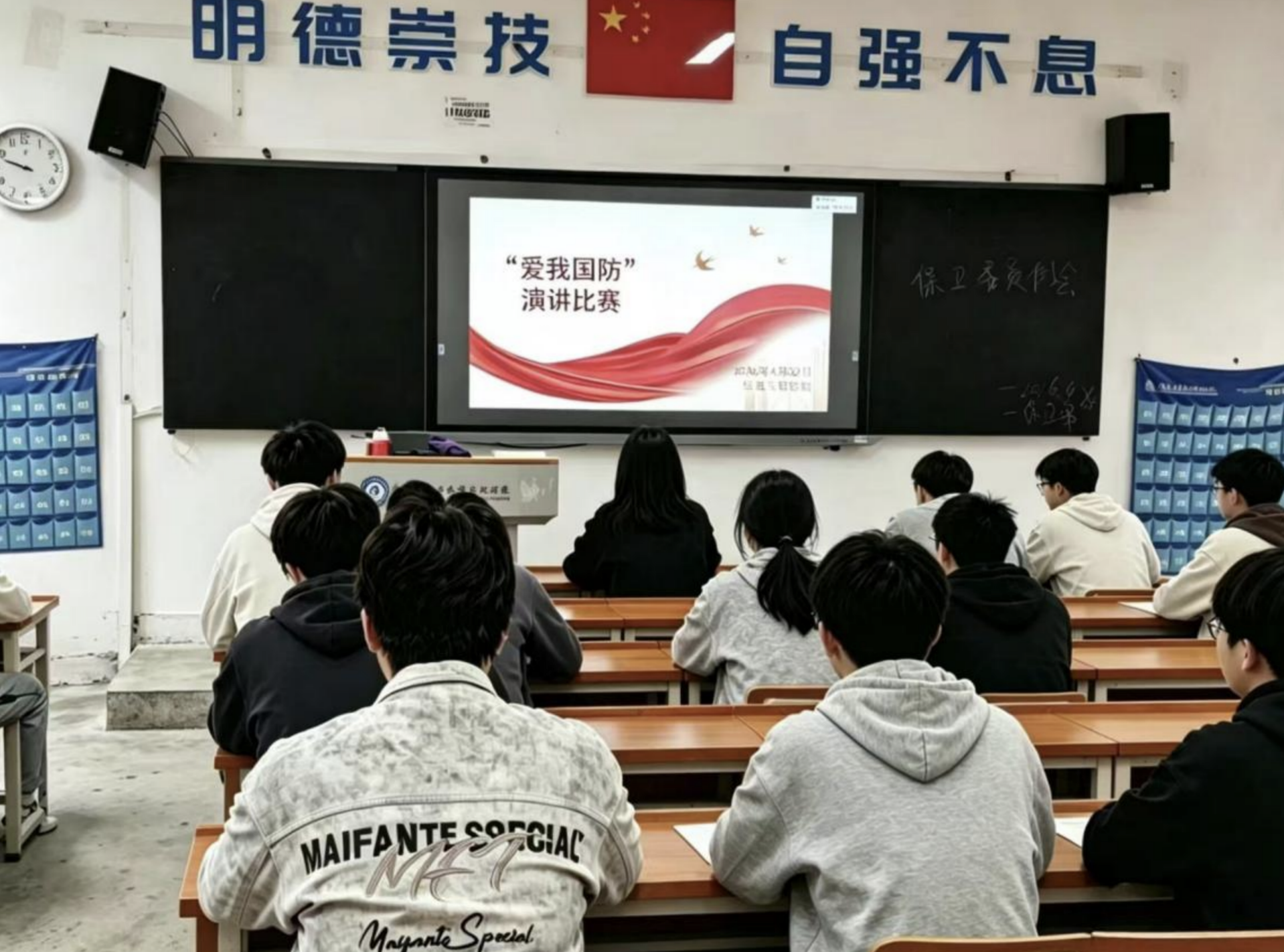 信息工程学院举办“爱我国防”主题演讲比赛